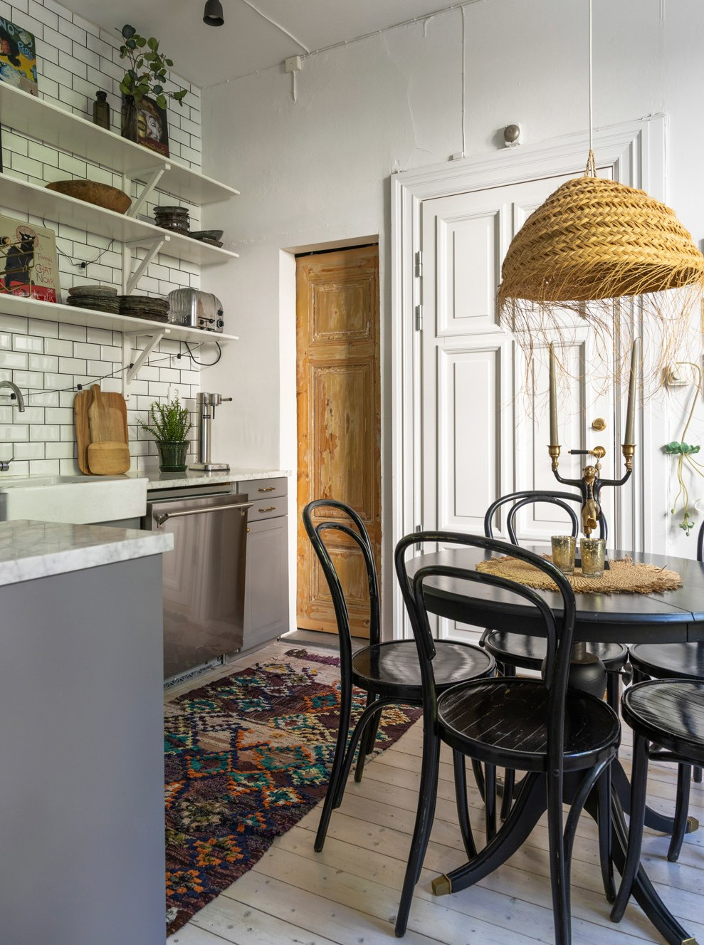 cuisine dinatoire style campagne appartement 54m2