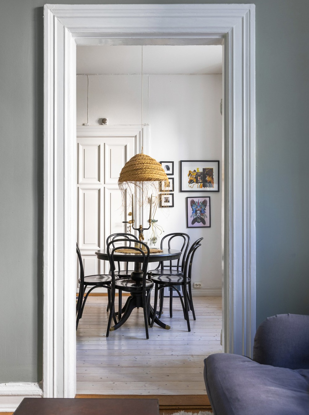 salle à manger style campagne appartement 54m2