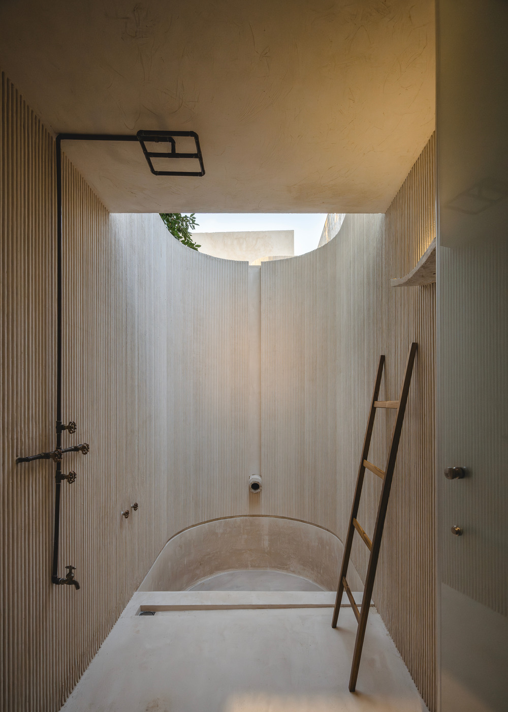 salle de bain maison ancienne Vistalcielo Merida Mexique