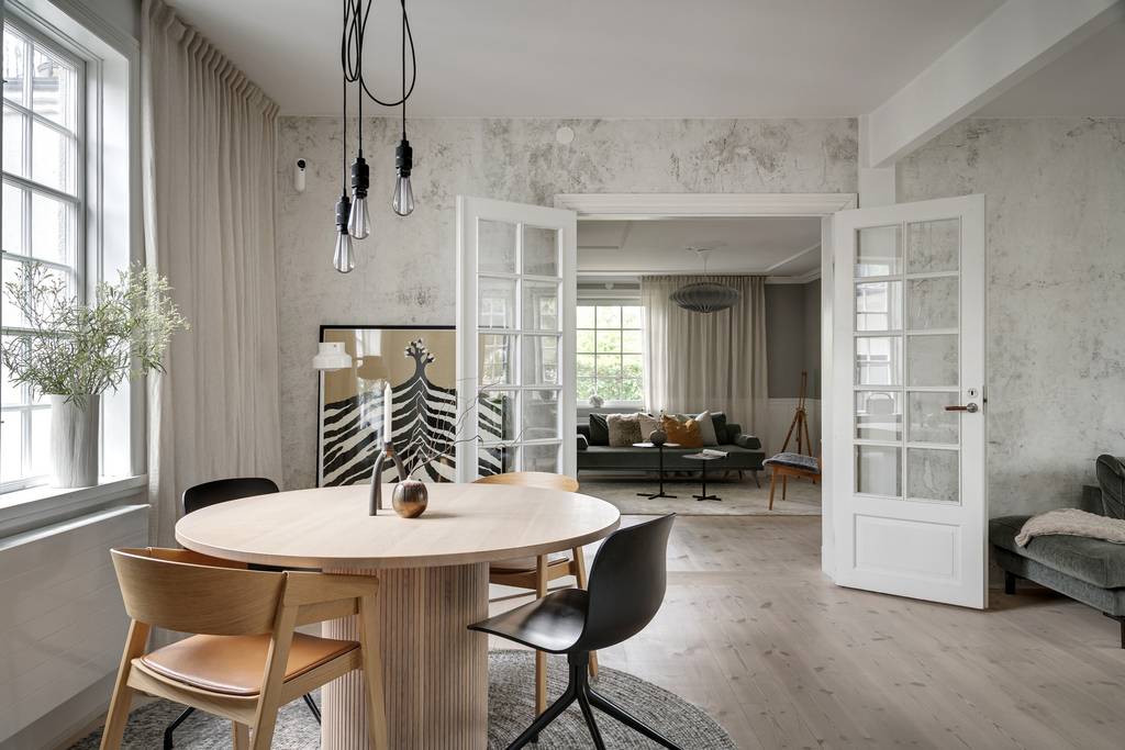 salle à manger avec table ronde décoration scandinave salle à manger avec table ronde décoration scandinave