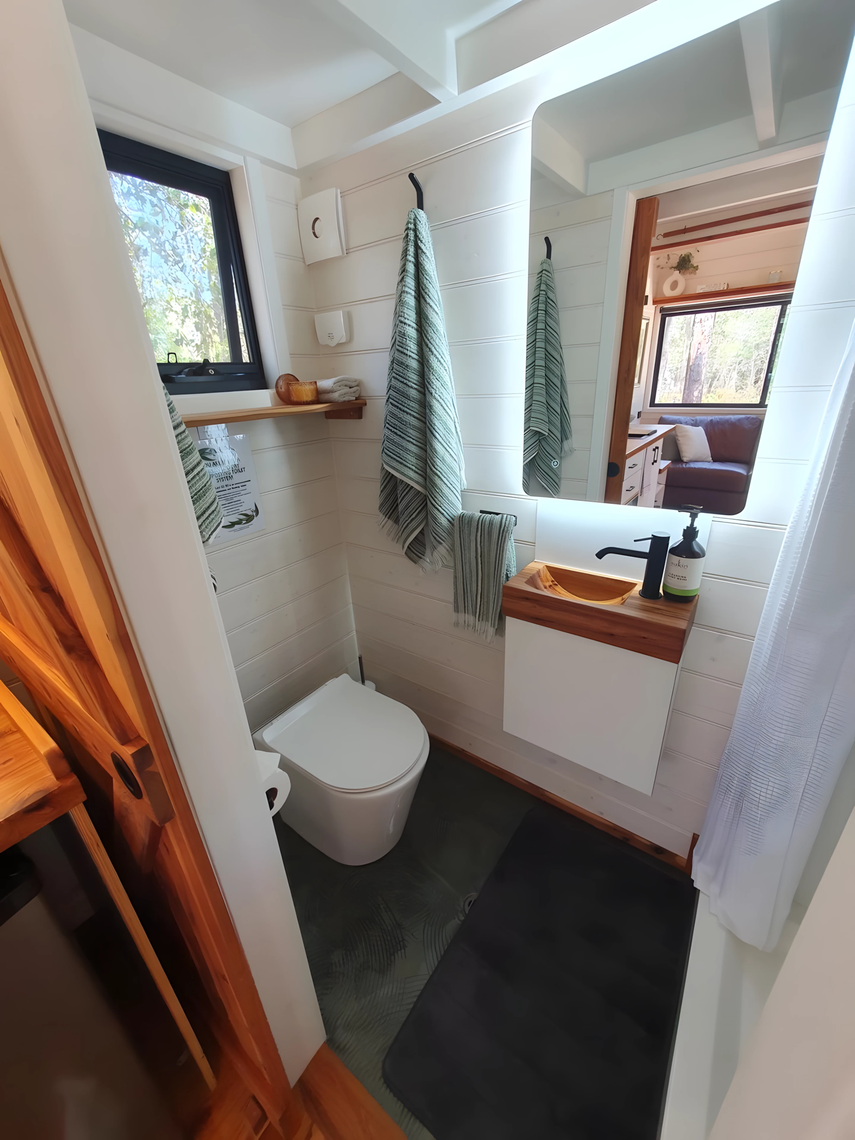 salle d'eau mini maison mobile