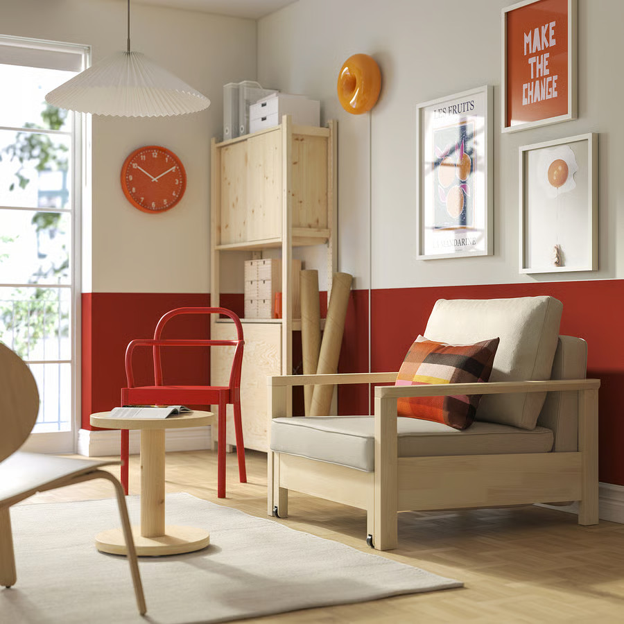 salon IKEA avec fauteuil convertible TORNSBORG position fermée salon IKEA avec fauteuil convertible TORNSBORG position fermée