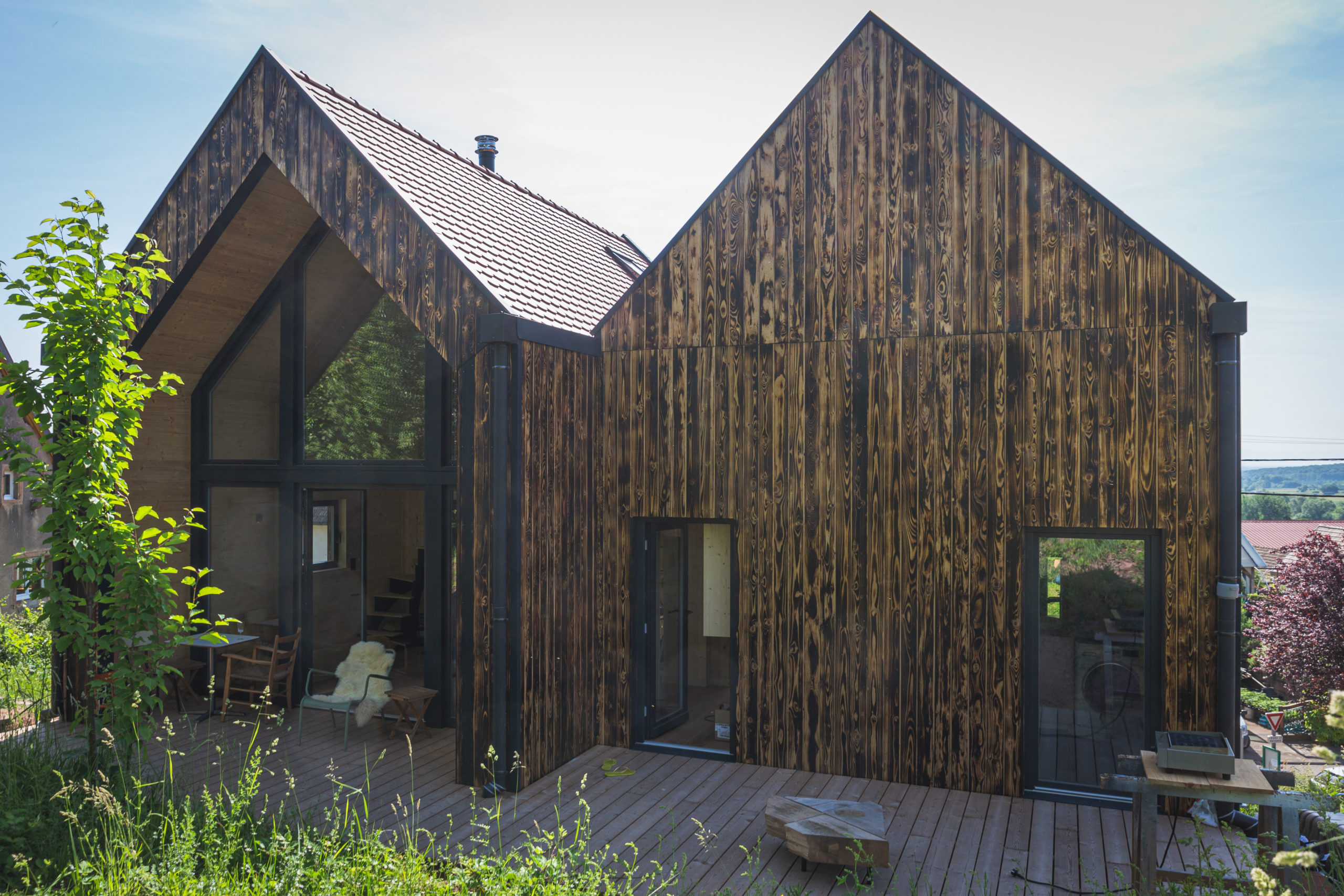 deux petites maisons 40m2 préfabriquée en Alsace par ÜTE