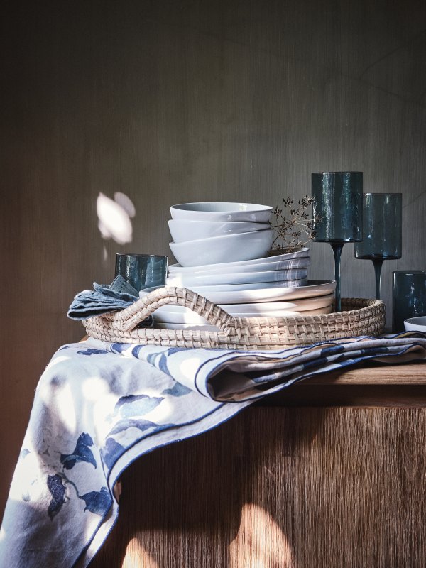 vaisselle et nappe nouvelle collection Alinea 2025 l vaisselle et nappe nouvelle collection Alinea 2025 l'Heure bleue