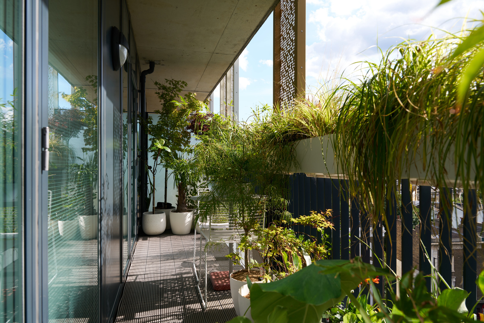 balcon abrité type loggia avec plantes vertes balcon abrité type loggia avec plantes vertes