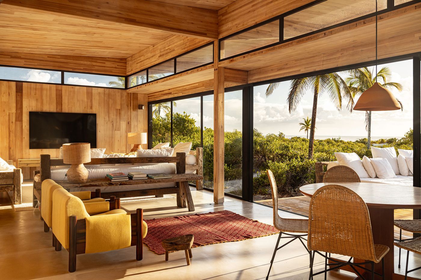 salon et salle à manger maison préfabriquée modulaire en bois Modular Bahia