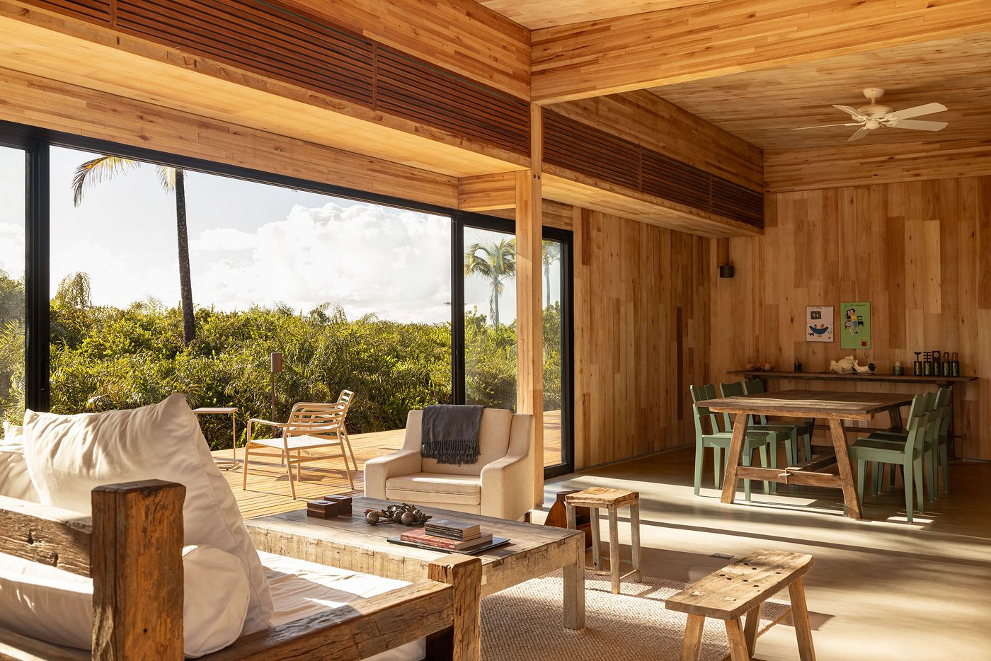 salon et salle à manger maison préfabriquée modulaire en bois Modular Bahia