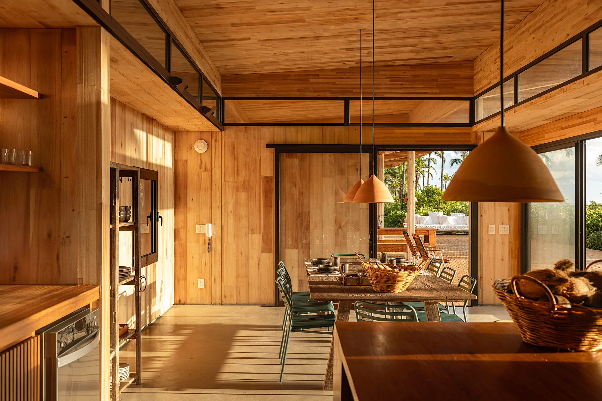 cuisine et salon maison préfabriquée modulaire en bois Modular Bahia