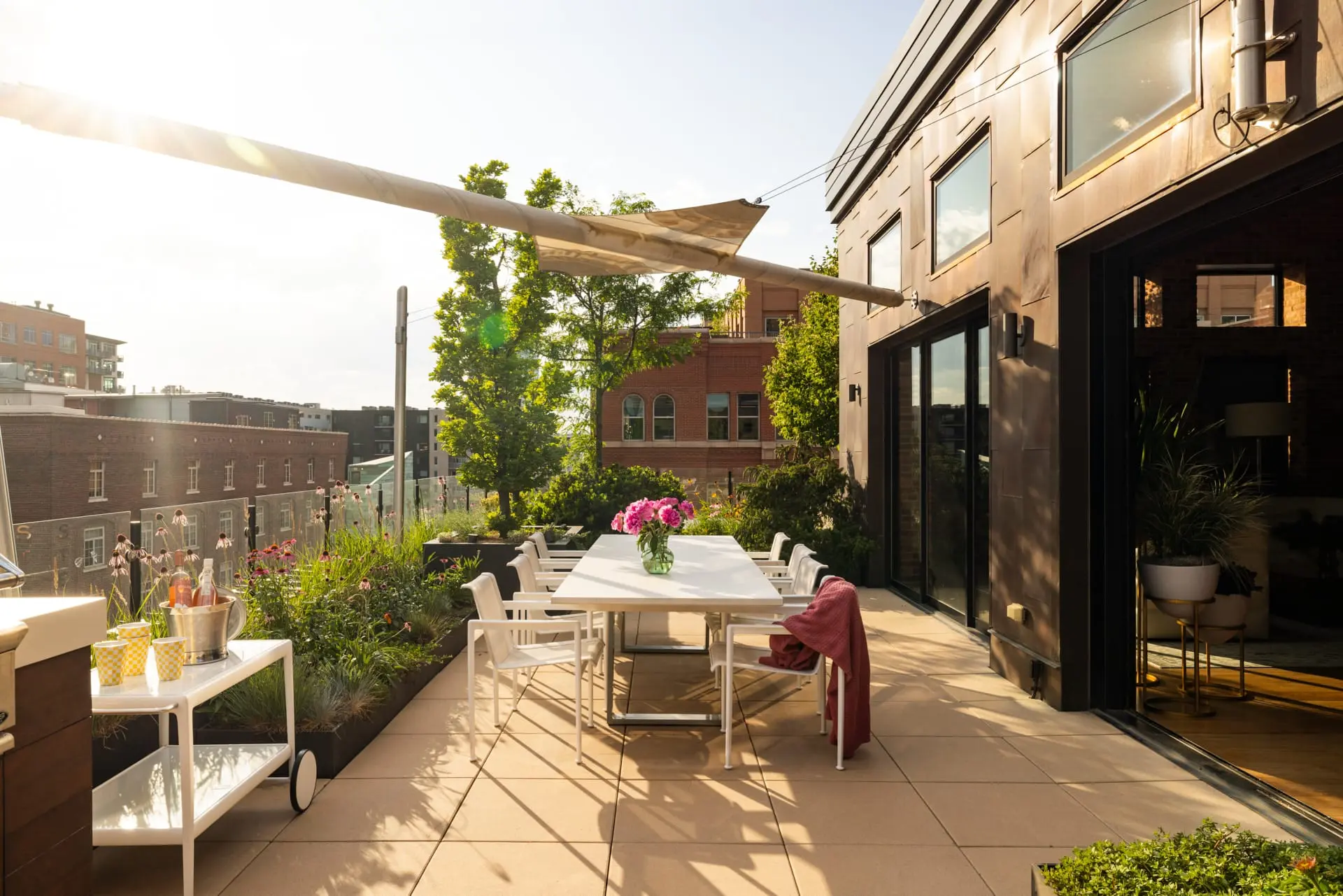 immense terrasse en plein ciel appartement Denver