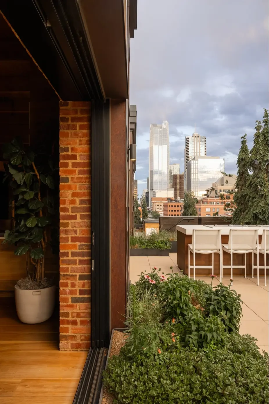 immense terrasse en plein ciel appartement Denver