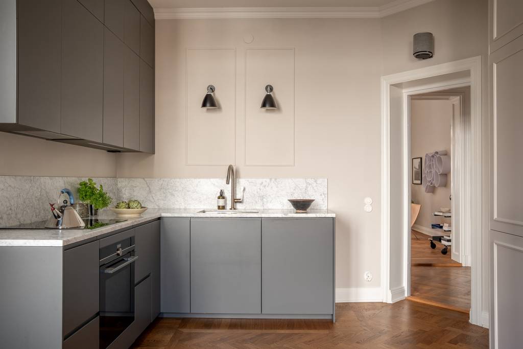 cuisine design grise et marbre blanc cuisine design grise et marbre blanc
