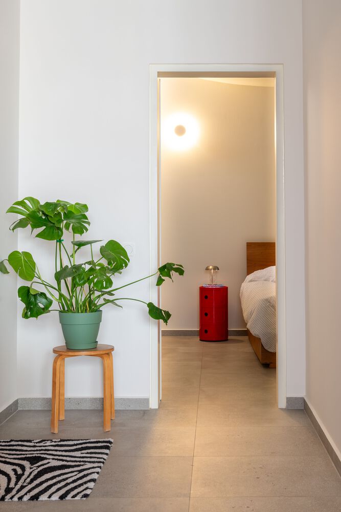 couloir carrelage gris