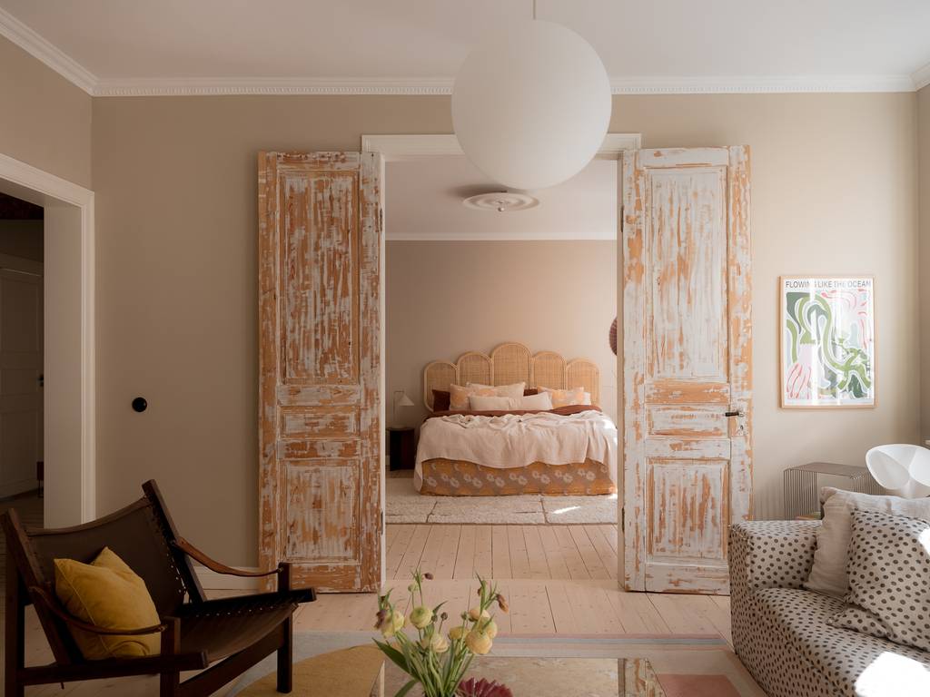 salon décoration scandinave appartement 78m2