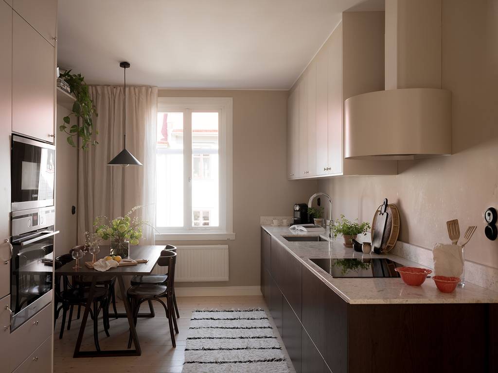 cuisine bois et marbre design
