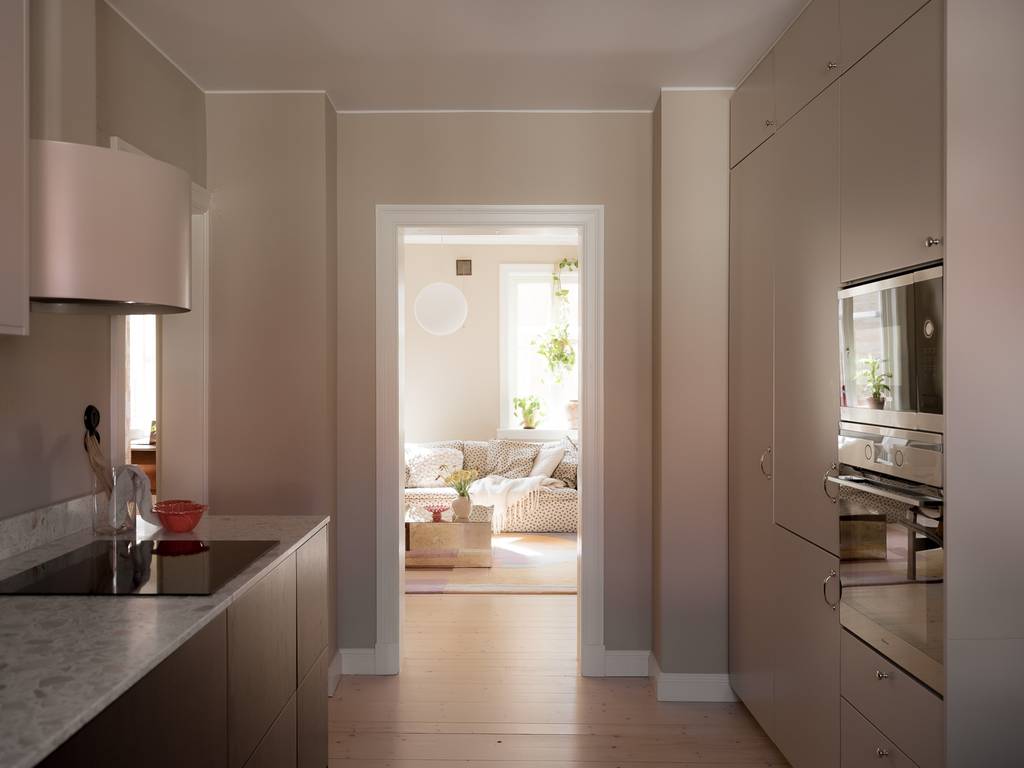 cuisine bois et marbre design