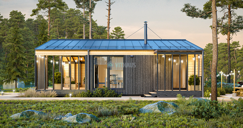 petite maison préfabriquée de 50m2 KOSHAUS VITHAUS