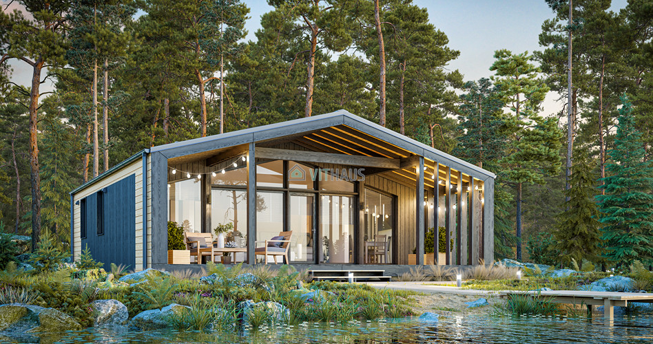 petite maison préfabriquée de 50m2 KOSHAUS VITHAUS