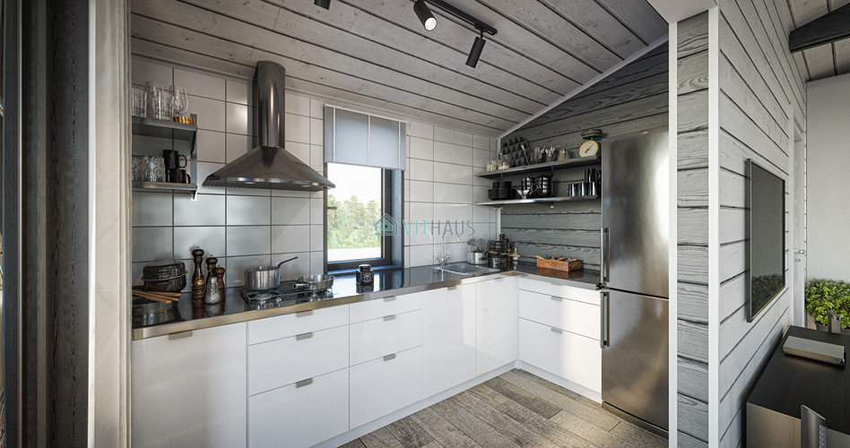cuisine blanche design KOSHAUS 53 par VITHAUS