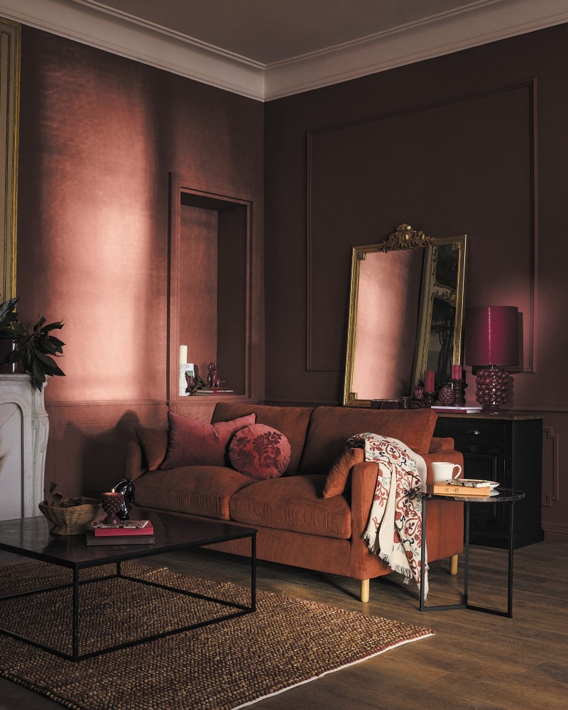 salon coloris rouge collection Maisons du Monde La clé des champs automne 2025