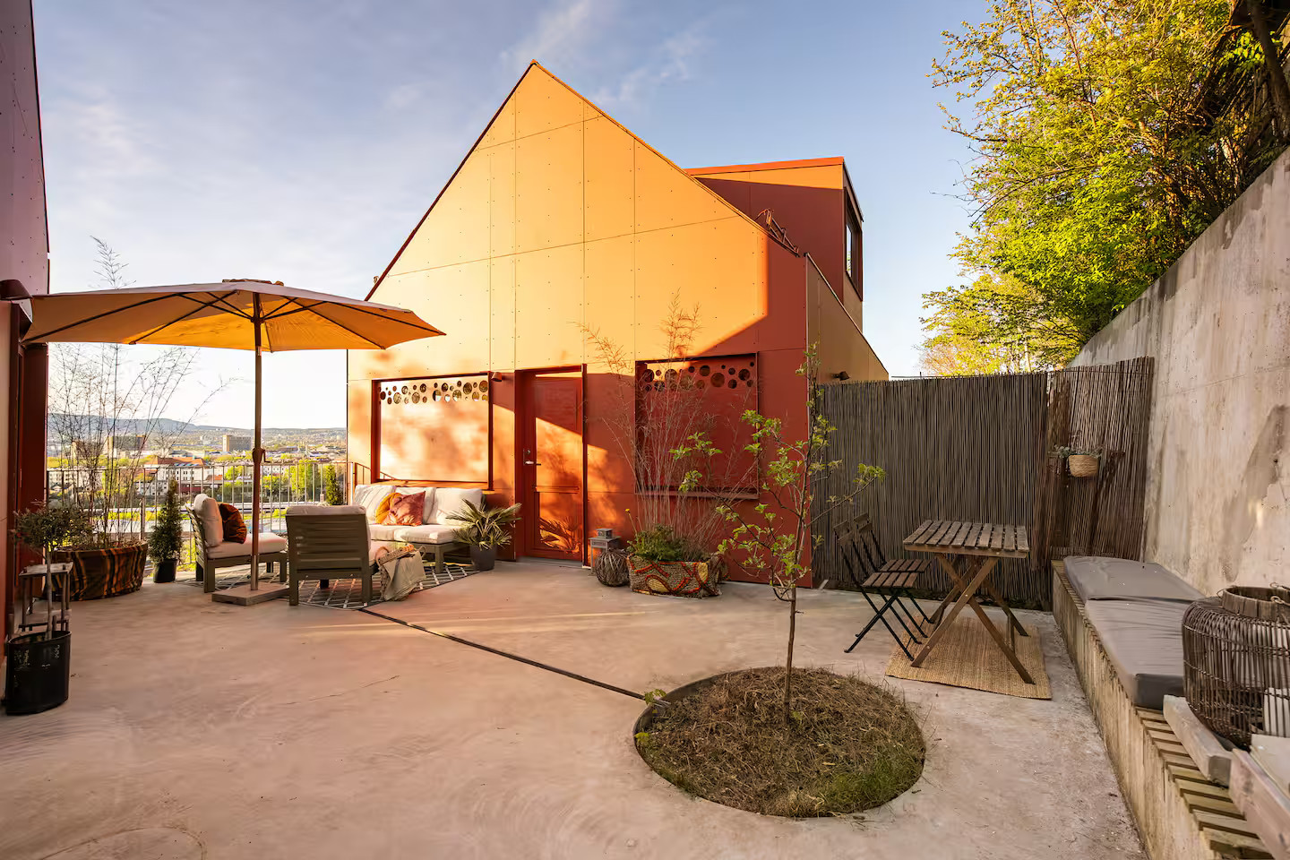 terrasse en plein ciel petite maison 40m2 sur le toit