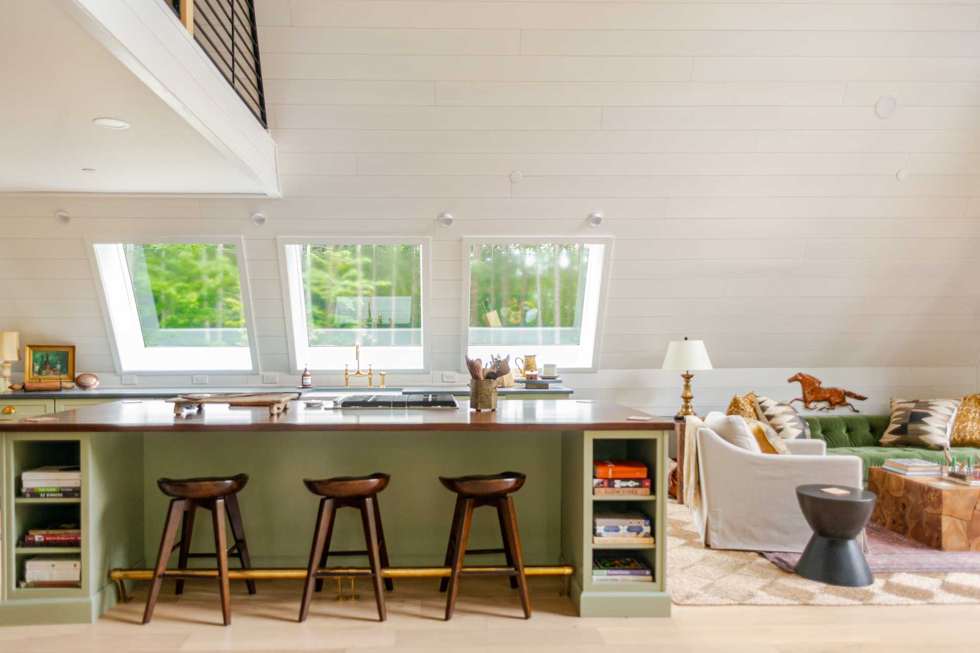 cuisine verte maison A-Frame Moonlight Mountain House cuisine verte maison A-Frame Moonlight Mountain House