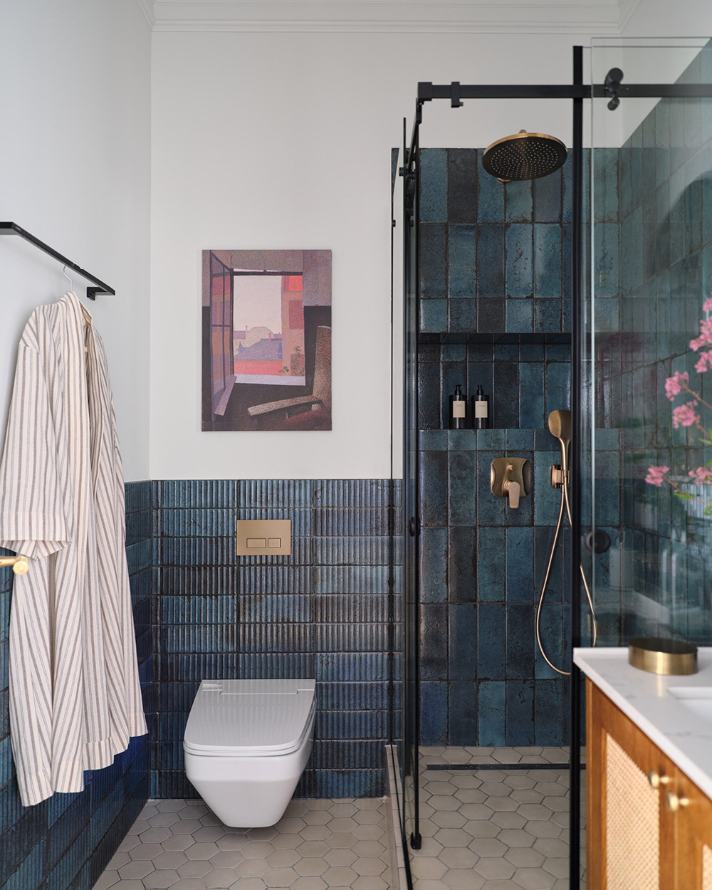 salle de bain bleue salle de bain bleue