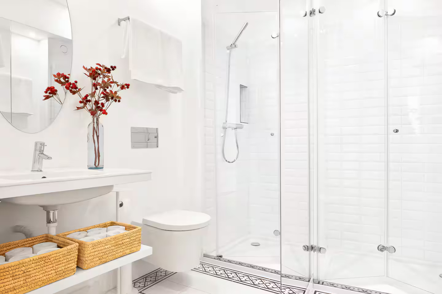 salle de bain blanche moderne sol carrelage salle de bain blanche moderne sol carrelage