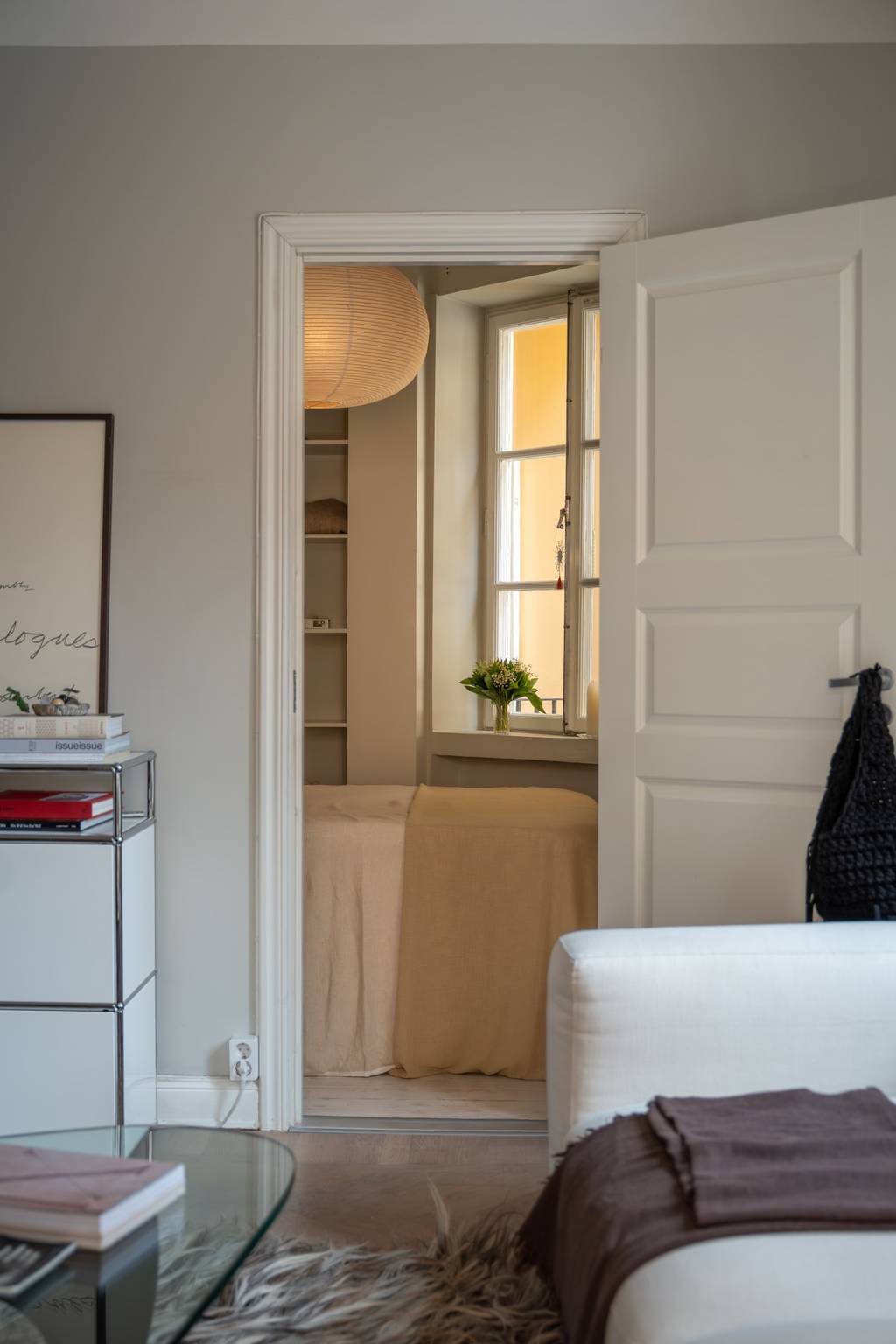 salon deux-pièces 39m2 décoration scandinave vintage
