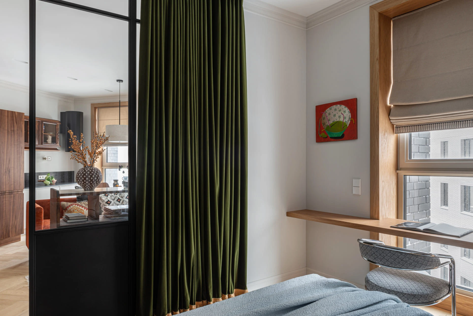 chambre avec mur verrière deux-pièces de 42m2 chambre avec mur verrière deux-pièces de 42m2