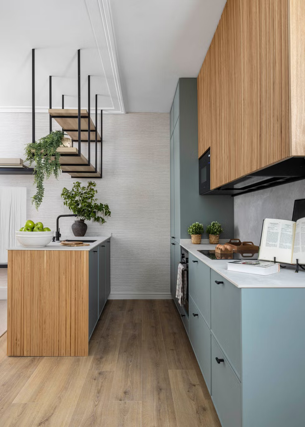 cuisine ouverte décoration contemporaine petit appartement de 35m2