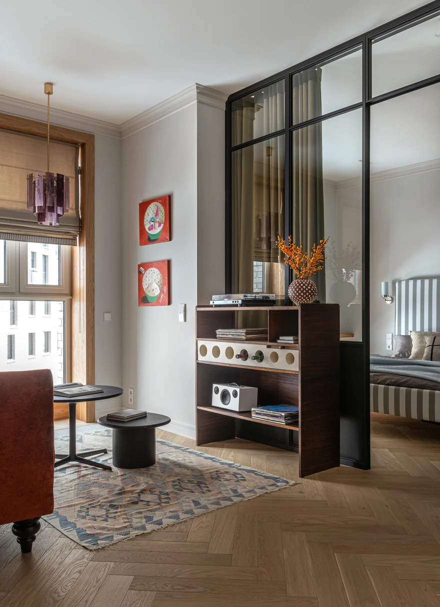 salon avec mur verrière deux-pièces de 42m2 salon avec mur verrière deux-pièces de 42m2