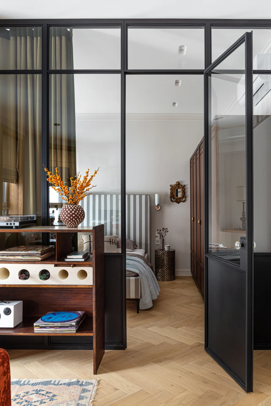salon avec mur verrière deux-pièces de 42m2 salon avec mur verrière deux-pièces de 42m2