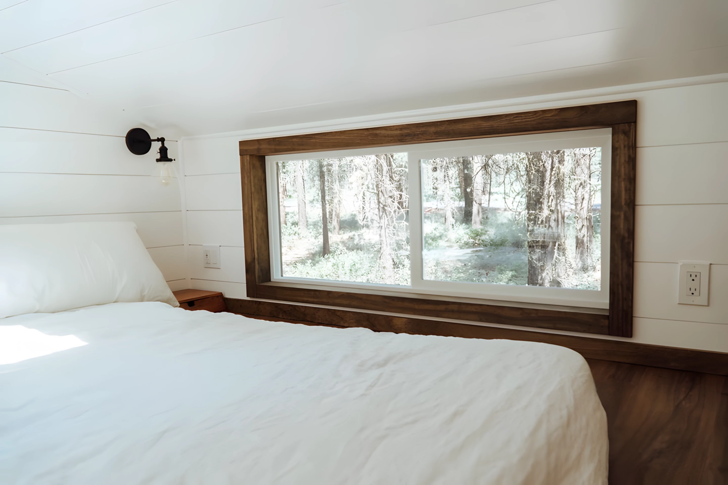 lit sur mezzanine petite maison mobile The Olympic