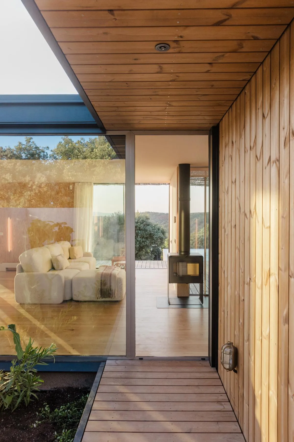 entrée avec porche maison préfabriquée Tini Living