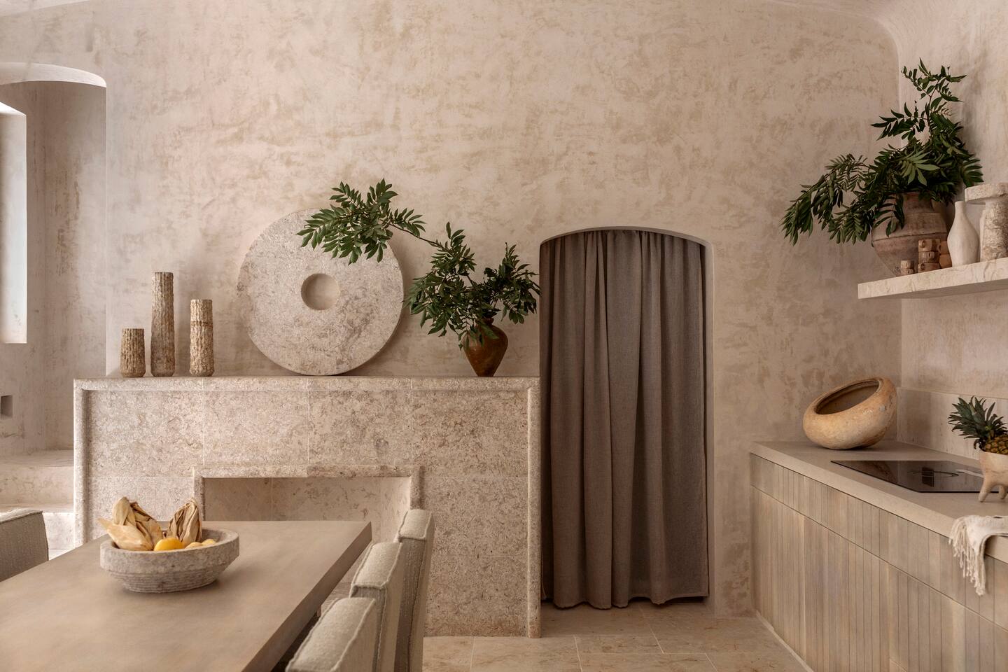 cuisine décoration beige maison Tulum cuisine décoration beige maison Tulum