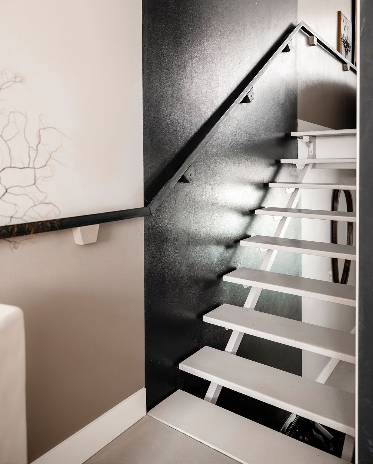 escalier bois clair sans contremarches