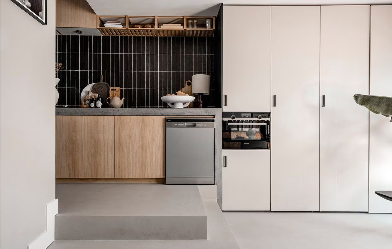 cuisine design bois et inox
