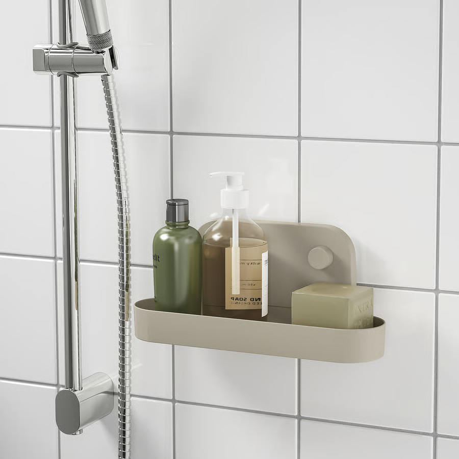 étagère pour savon et produits salle de bain pas chère couleur kaki