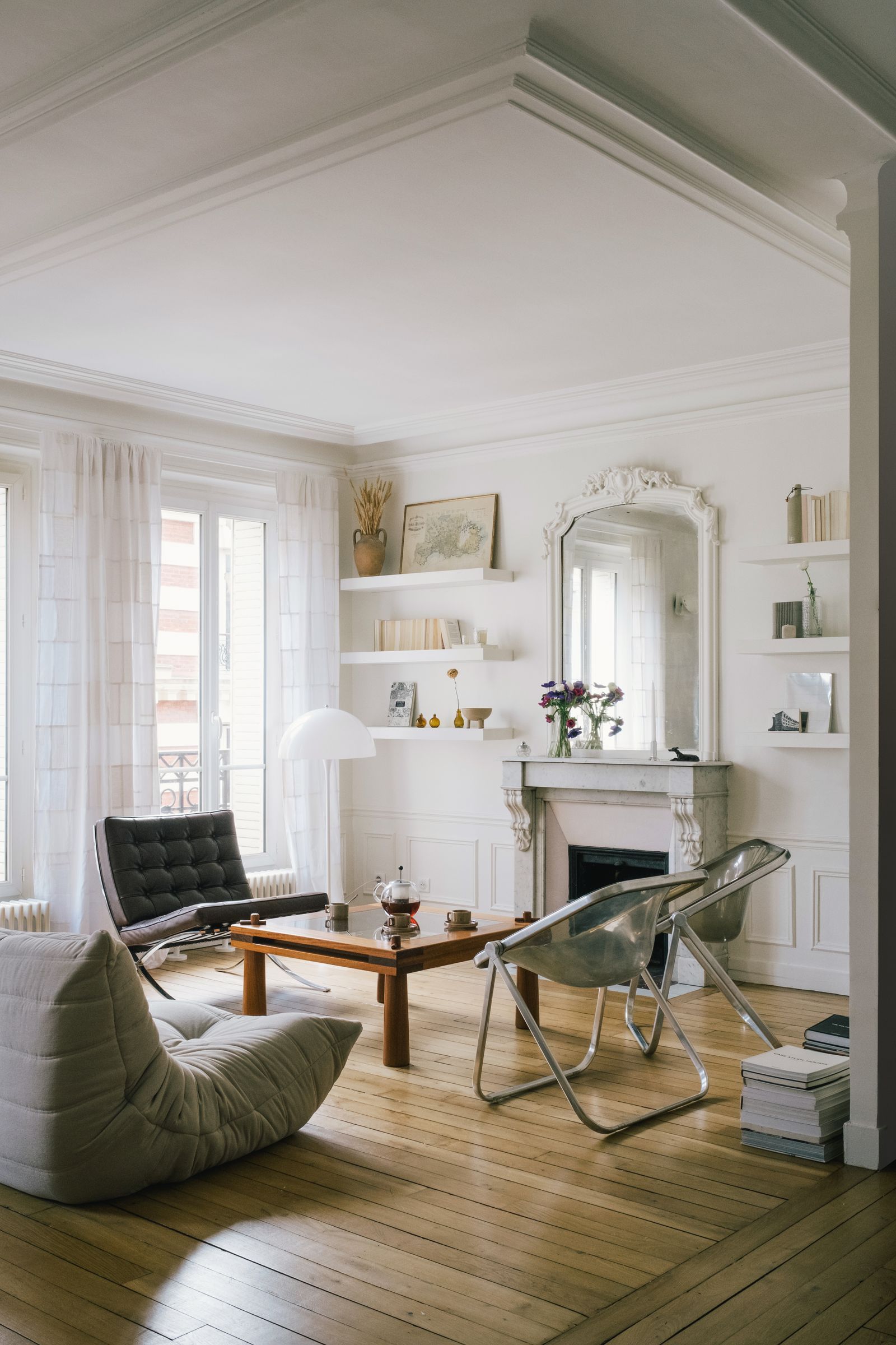 salon appartement haussmannien 48m2 Paris décoration design salon appartement haussmannien 48m2 Paris décoration design