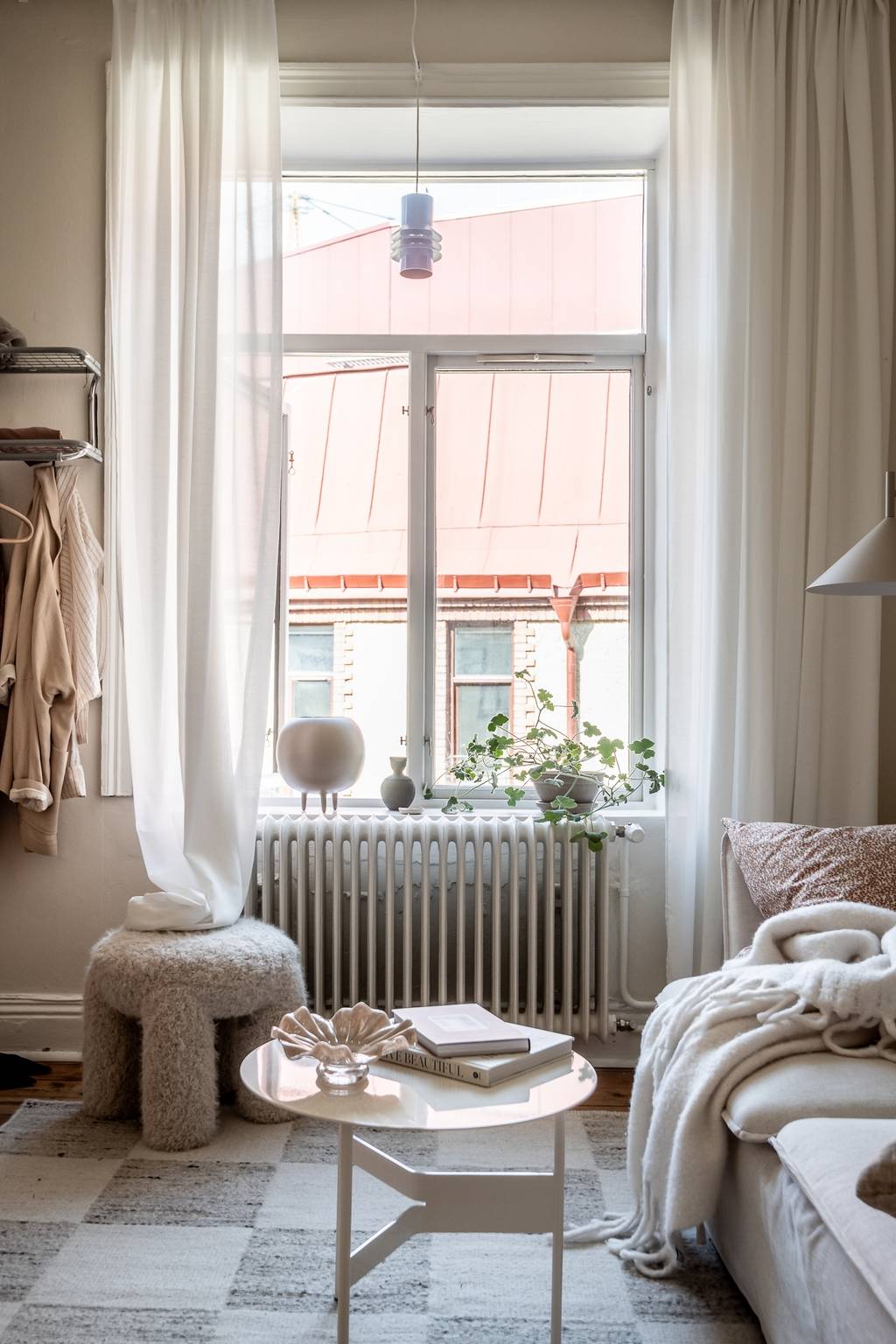 salon studio 23m2 décoration bohème et scandinave
