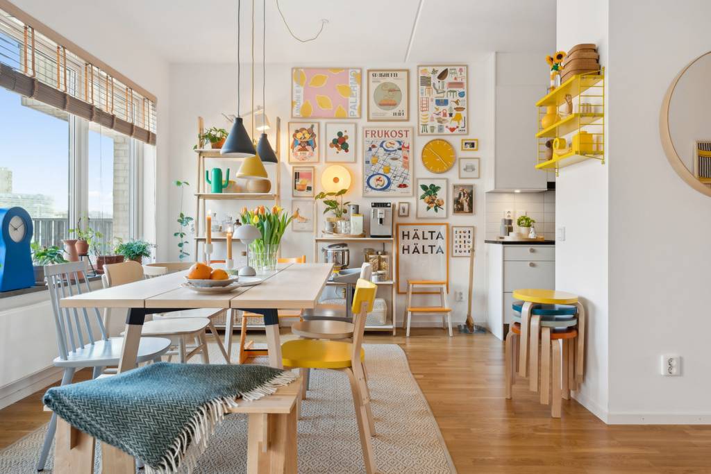 salle à manger décoration scandinave et colorée appartement 80m2 salle à manger décoration scandinave et colorée appartement 80m2
