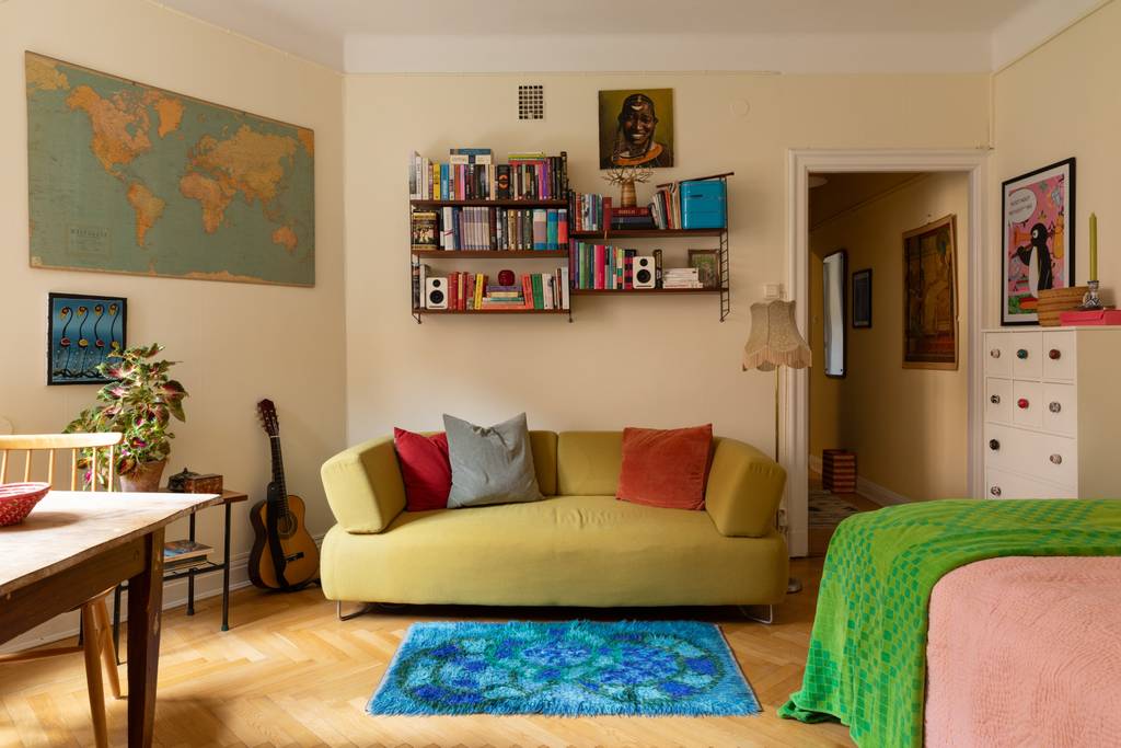 studio 28m2 décoration vintage et colorée