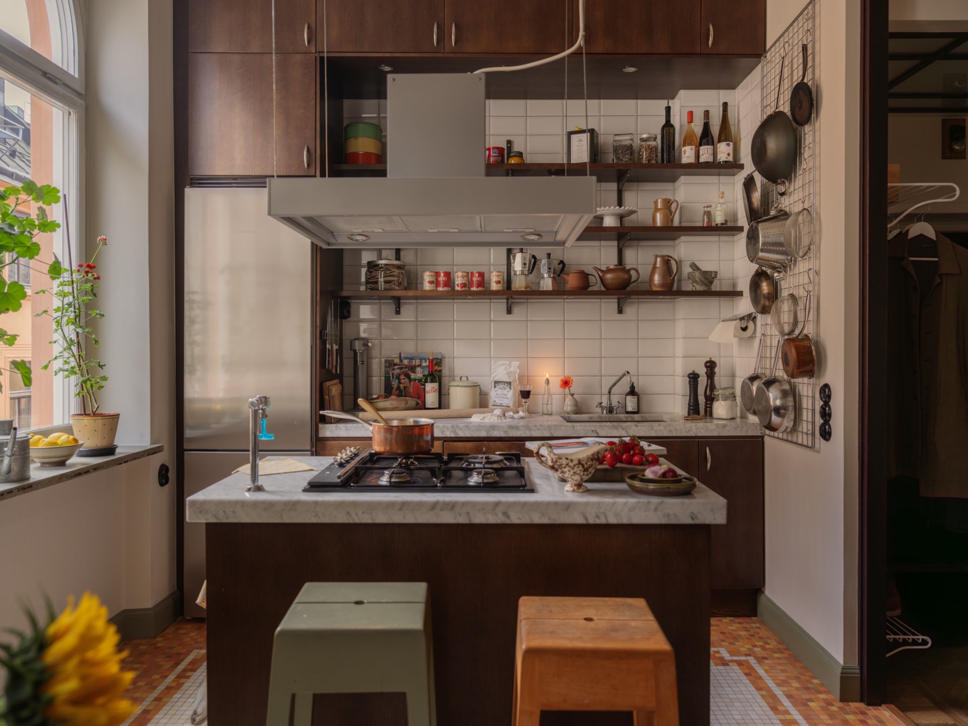cuisine avec îlot décoration rétro cuisine avec îlot décoration rétro