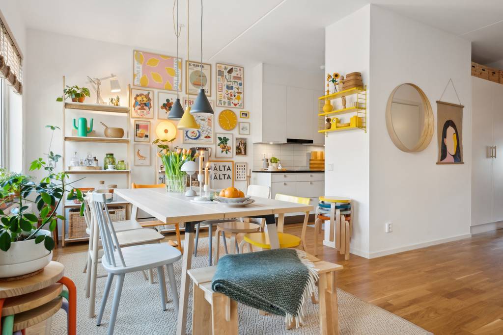 salle à manger décoration scandinave et colorée appartement 80m2 salle à manger décoration scandinave et colorée appartement 80m2