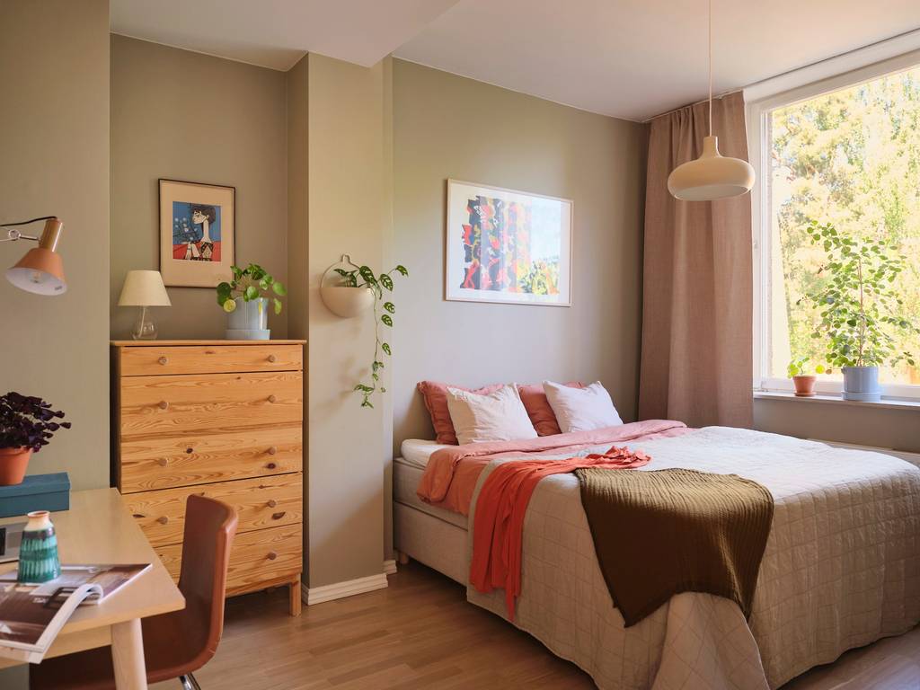 chambre décoration vintage et colorée