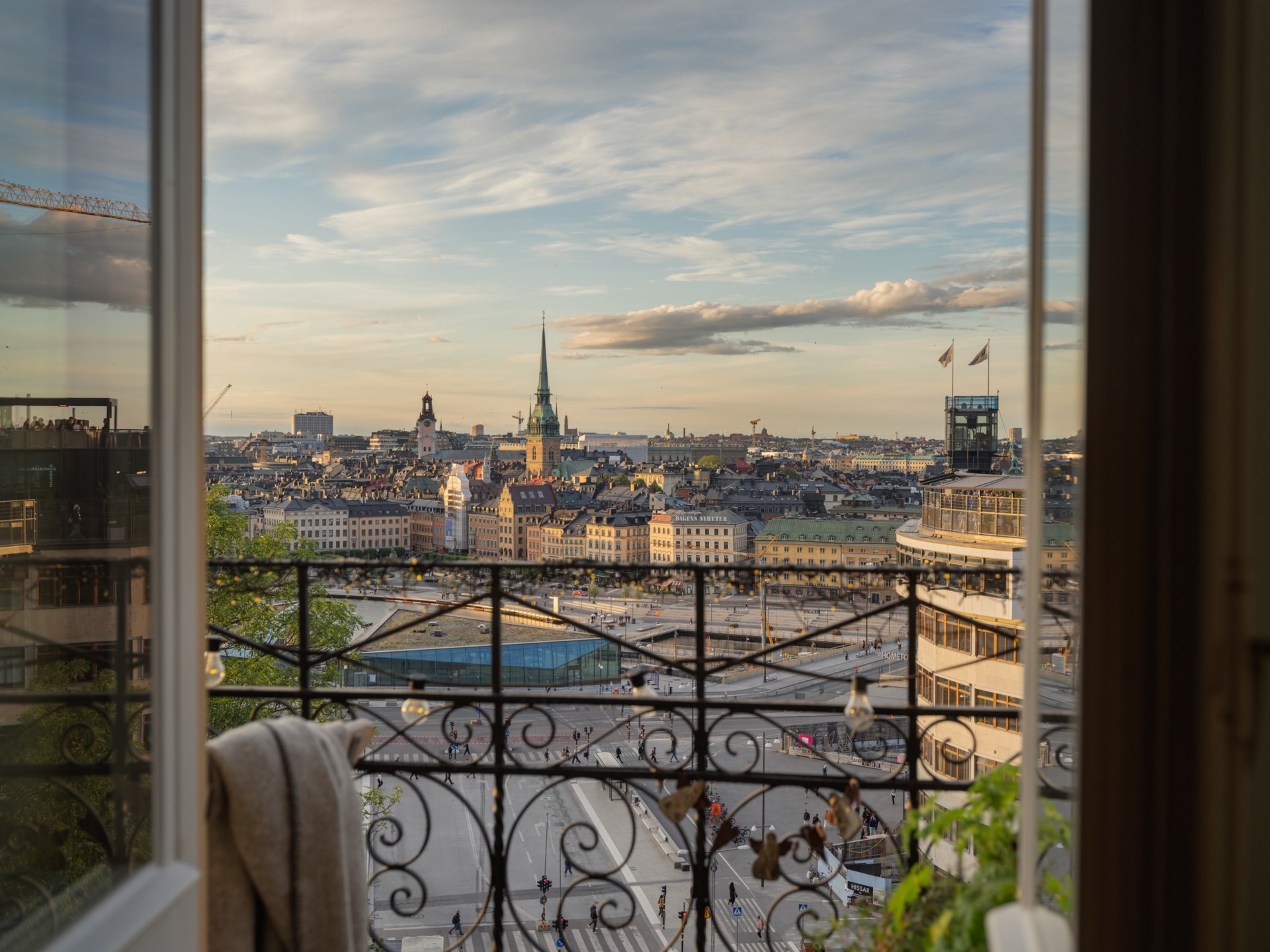balcon fer forgé vue Stockholm balcon fer forgé vue Stockholm