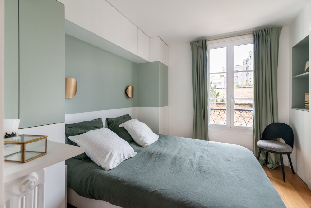 chambre verte et blanche avec meuble pont chambre verte et blanche avec meuble pont
