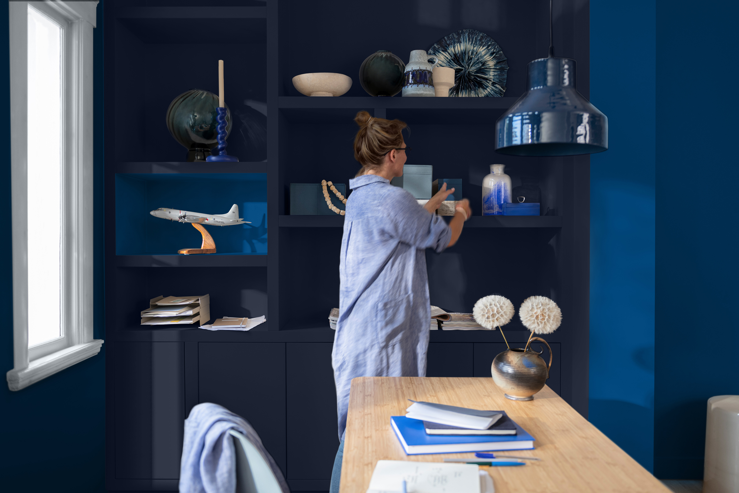 bibliothèque bleu couleur de l bibliothèque bleu couleur de l'année Dulux 2026