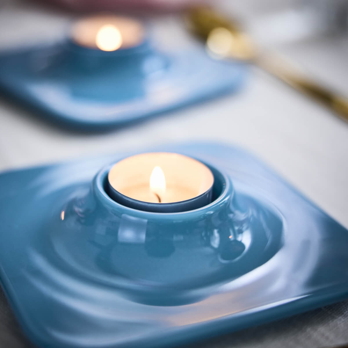bougeoir bleu bougeoir bleu