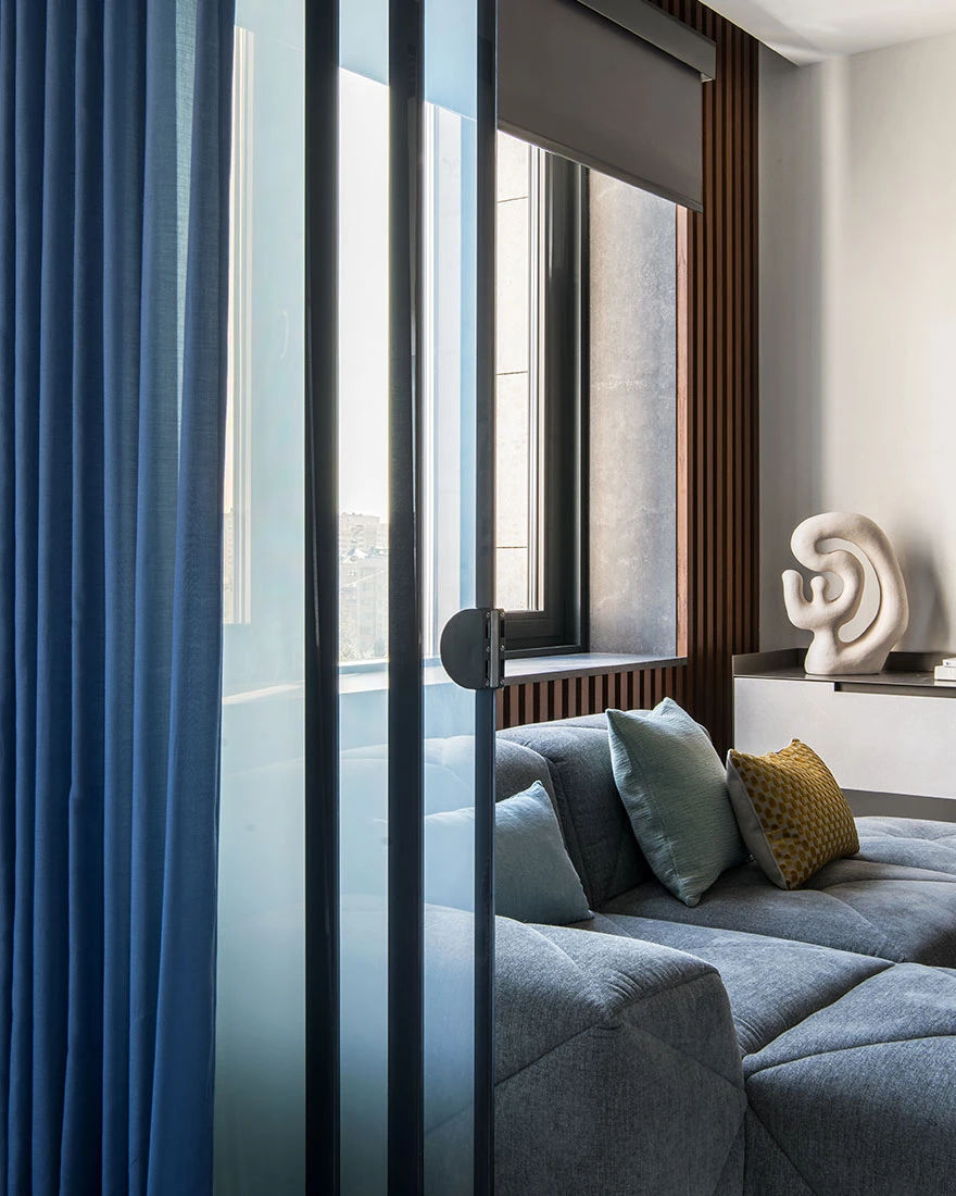 chambre et salon décoration design petit appartement 49m2